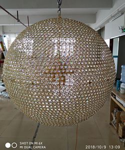 Lampadario moderno a <span class=keywords><strong>sfera</strong></span> da pranzo con luci a <span class=keywords><strong>sfera</strong></span> rotonda in cristallo - Product Image 5
