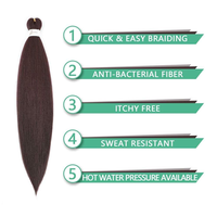 26 "pré étiré expression tressage boîte de cheveux tresses crochet cheveux ombre synthétique Ez tresse Extensions de cheveux