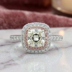 Brilliant Cut Moissanite <b>Diamond</b> <b>Ring</b> 925 Sterling Silver Premium Wedding Bridal Jewelry - Product Image 3
