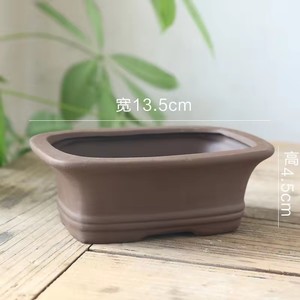 Poterie noire sable violet pot de fleurs en céramique pot de fleur succulente en gros créatif simple pot de bureau bonsaï pot de fleur - Product Image 3