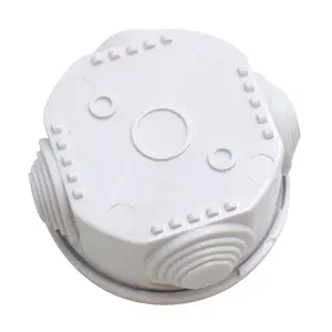 ABS Plastic Waterproof Dustproof Electrical Junction Box Universal Electrical Project Enclosure White D70 x H50 mm