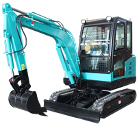 Micro Digger 4 tonnes Digger Puissant Moteur Diesel Commandes Hydrauliques Mini Excavatrice pour Aménagement Paysager Construction