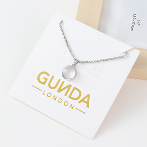 Étiquettes personnalisées pour bijoux en gros : cartes de présentation, d'entretien et d'identification pour boucles d'oreilles et colliers avec logo - Product Image 3