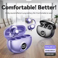 Écouteurs sans fil à clipser pour 60 écouteurs open-ear, autonomie de 50H, ultra-légers, crochet en C, ajustement sécurisé, étanchéité IPX5, actifs