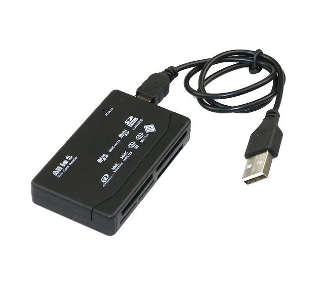 All-In-One Micro Mini SD TF ABS Card Reader Supports MMC CF XD with External USB 2.0 Type-C Interface