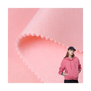 Vente en gros personnalisé 80 coton 20 polyester solide tricot brossé pull tissu français éponge Cvc polaire tissu pour sweat à capuche