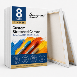 Lienzos Estirados Giorgione <span class=keywords><strong>de</strong></span> 11x14 Pulgadas, Paquete <span class=keywords><strong>de</strong></span> 8, para Pintura, Venta al Por Mayor, Listos para Enviar, Servicio Personalizado Disponible - Product Image 1
