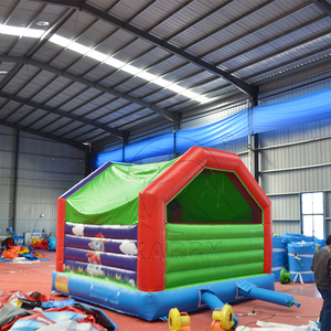 Casa de Juegos Inflable Colorida Estilo <span class=keywords><strong>Cabaña</strong></span> con Tobogán, <span class=keywords><strong>Castillo</strong></span> Inflable Comercial para Niños, Combinación de Juegos para Fiestas en <span class=keywords><strong>el</strong></span> Patio Trasero - Product Image 3