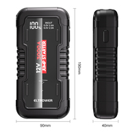 Démarreur d'urgence tout-en-un CE/ROHS/UL2743 pour moteurs essence 3L/diesel 5L, charge rapide des téléphones et iPad, projecteur LED.