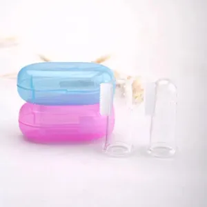 Cepillo de dientes de bebé de silicona de dedo de entrenamiento suave de calidad superior para bebés Cepillo de dientes de dedo de silicona Productos para bebés