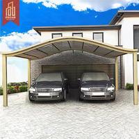 Abri de jardin extérieur en aluminium à double cantilever avec toit en polycarbonate pour allée, patio et carport
