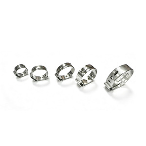 Colliers de serrage pour tuyaux PEX en acier inoxydable de 1 pouce, pour remplacement et réparation, avec conception à oreille unique et sans dégradé - Product Image 1