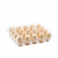 Boîte de rangement pour œufs à double couche avec 20 compartiments pour réfrigérateur, plateau à œufs empilable transparent avec conteneur à œufs en plastique transparent pour la cuisine