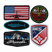Patch tissé personnalisé à coudre, sans appliqué, de forme ovale ou triangulaire, découpé au laser, grand format, pour chapeaux et vêtements, thermocollant