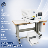 Machine de thermocollage à double bande chauffante 0-300°C avec écran tactile pour la formage de bords de vêtements sans couture