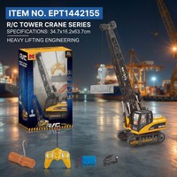 Grue RC 12CH EPT avec lumières et musique, camion de chantier professionnel pour enfants