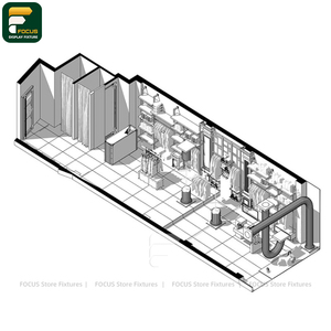 ชั้นวางเสื้อผ้าติดผนังด้านข้างสำหรับร้านค้าปลีก - Product Image 6