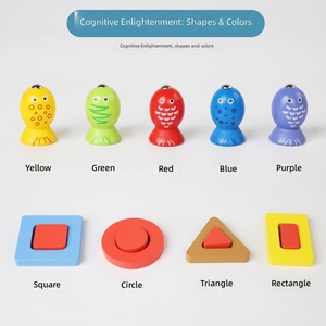 Jeu de pêche magnétique en bois six-en-un UBM avec alphabet, chiffres, perles et anneaux – Jouet d'apprentissage précoce des mathématiques pour <span class=keywords><strong>les</strong></span> 3-6 ans - Product Image 3