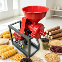 Machine de broyage automatique de céréales sèches et humides, moulin à farine de maïs, soja, manioc, blé, compatible électrique, essence, diesel