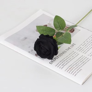Fiori Artificiali di Rosa Rossa in Seta, Decorazioni Floreali Finte per Matrimoni, Feste <span class=keywords><strong>e</strong></span> Composizioni in Vaso - Product Image 3