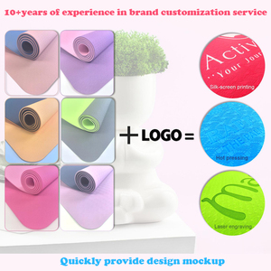 बोगा थोक सजावटी इको फ्रेंडली एंटी स्लिप वाटरप्रूफ पेशेवर लोगो डिजाइन टैप योग मैट - Product Image 4