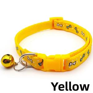 Collier de chien en nylon imprimé léopard pour petit animal de compagnie enduit de plastique coloré petite cloche en polyester durable pour chats - Product Image 6