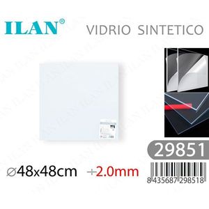 Lastra di Vetro Sintetico Iln 48x48 Cm Spessore 2,0 Mm per Esposizione e Protezione - Product Image 3