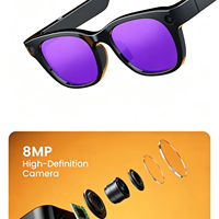 Lunettes Intelligentes E06c avec Caméra HD 800W, Traduction IA, Réduction de Bruit ENC, ChatGPT, Lunettes de Soleil Connectées Sportives pour Hommes et Femmes