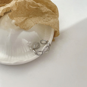 S925 Sterling Silver Hollow Twisted Cross <b>Ring</b> For Women Geometric Design Everyday Wear - Product Image 4