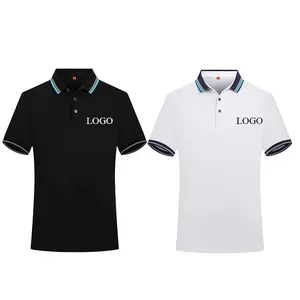 High-quality men's and women's plain custom POLO shirts with short sleeves in summer.