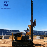 Tarière solaire diesel-hydraulique pour pieux, forage de haute puissance, pompe à roulement, diamètre de forage 50-400 mm, pieux de 4 m