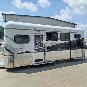 2025 Commercial Mobile Horse Floating Camper Trailer Living Quarter Australia Standard Horse Transport <b>Cart</b> for Food Service - Product Image 1