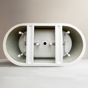 Bañera Moderna Minimalista de Acrílico Independiente con Borde Completo para Adultos de Dawu Technology para Uso Doméstico y Baños de Departamentos Pequeños - Product Image 4