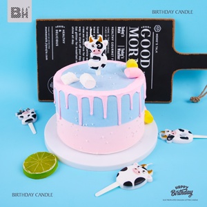 子供のための中国工場卸売クリエイティブ3Dミルク牛動物の形デジタル誕生日キャンドル - Product Image 5