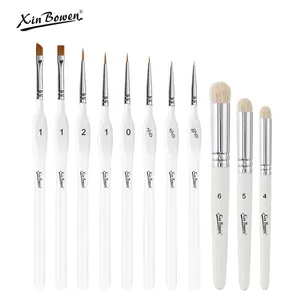 Xin Bowen High Quality Fine Miniatures 10 Stencil Dry Paint Brush Set For The Details Of The Model Details Painting Paintbrush
