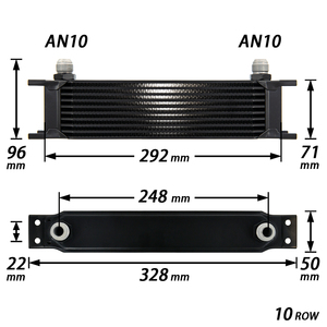 Phổ 10 hàng dầu mát Kit + lọc dầu Sandwich Adapter + nylon thép không gỉ bện AN10 Hose + gắn khung đen - Product Image 3