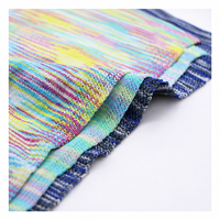 Fil fantaisie en chanvre glacé teint en masse de haute qualité, à torsion élevée et double torsion, pour le tricot et le crochet de pulls d'été (vente en gros)