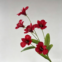 Bunga Lily Lavender Sutra Buatan 6 Tangkai, Buket Kecil Bergaya Segar, Bunga Palsu Berbentuk Tulang, Latar Belakang Pesta Pernikahan, Dapat Disesuaikan