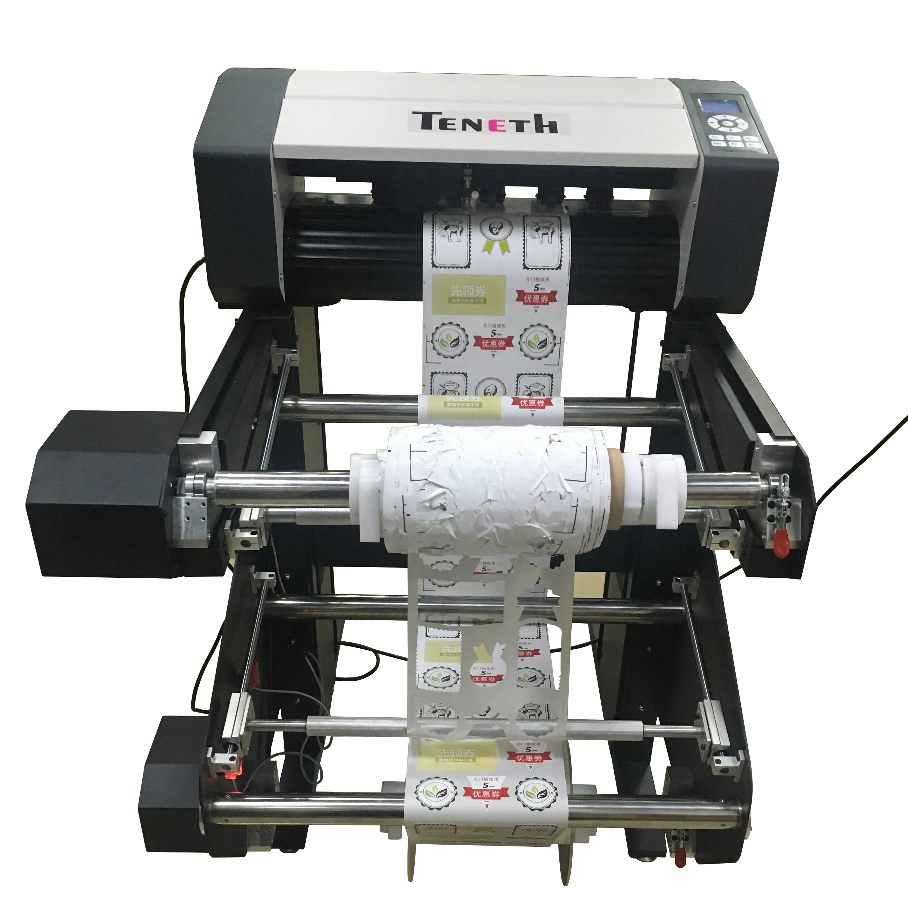 Teneth 자동 롤 롤 라벨 절단기/비닐 다이 디지털 커터/롤 소재 인쇄 후