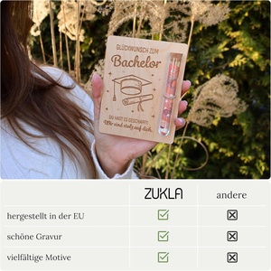ZUKLA - Empaque de Regalo para Licenciatura con Modelo de Tubo de Ensayo PRO-1013-BACHELOR, Forma Rectangular, 2025-13x10cm - Product Image 3