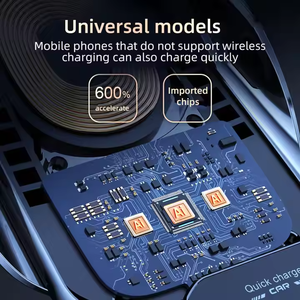 Supporto per telefono con presa d'aria a luce ambientale per auto con ricarica Wireless T28 - Product Image 4