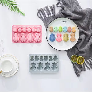 Moules à gâteau en silicone antiadhésif à motif de grenouille, de qualité alimentaire, réutilisables, mignons, en silicone magnétique pour chocolat, bonbons et glace, moule DIY - Product Image 3