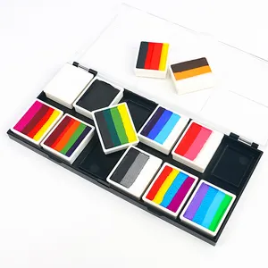 Face Paint Palette Kit Rainbow Split Cakes With 12 Popular Professional Color