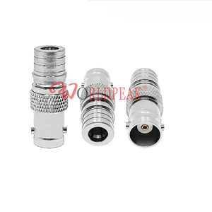 Adaptateur coaxial RF BNC femelle vers QMA <span class=keywords><strong>m</strong></span>âle, droit, en laiton plaqué tri-<span class=keywords><strong>m</strong></span>étal, 50 ohms, connecteur convertisseur - Product Image 4