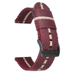 Upro Adjustable <b>Striped</b> Woven Nylon Watch Strap 18/20/22/24 mm <b>Pin</b> Buckle Quick Release Smart Watch Strap Stock Wholesale - Product Image 6