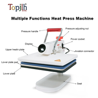 Presse à chaud combinée Topjlh Sublimation 5 en 1, pour usage domestique et petites entreprises, pour t-shirts, tasses, assiettes, chapeaux, tapis de souris