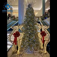 ANPU 10FT Weihnachts baum leuchten im Freien 3D RGB Programmier bares kommerzielles Display IP65 für den Außenbereich