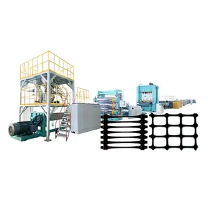 High speed PP/PE Plastic geonet mesh machine Plastic Geogrid extrusion production line factory