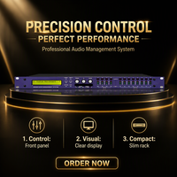 Processeur audio numérique XTA DP448 4 entrées 8 sorties DSP Crossover Limiter Système de gestion audio pour scène DJ
