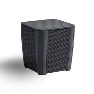 Tg tiêm hình thang nhựa cao cấp tiết kiệm không gian nơi lưu trữ đa chức năng khối lưu trữ ngoài trời 80 gallon <span class=keywords><strong>wicker</strong></span> boong hộp - Product Image 1